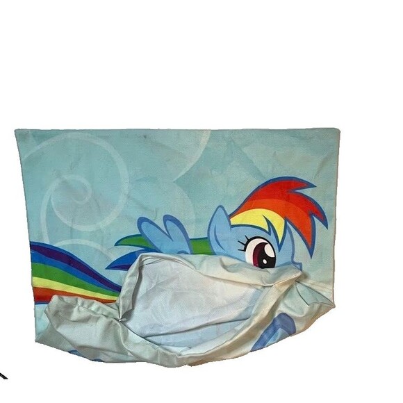 My Lil' Pony Cosplay Rainbow Pony/Light Blue 17"x17" Zippered Throw Pillow Cover - Picture 4 of 5